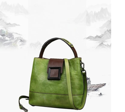 Bolsa Bucket Helena Vintage – Em Couro Genuíno Premium