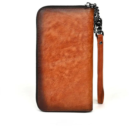 Carteira Aurora Vintage – Em Couro Genuíno Artesanal