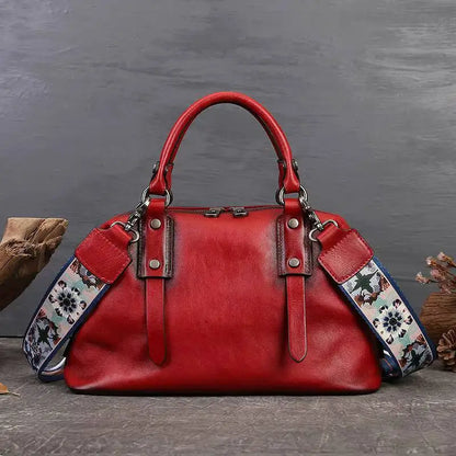 Mala Boston Serena Vintage – Em Couro Genuíno Premium