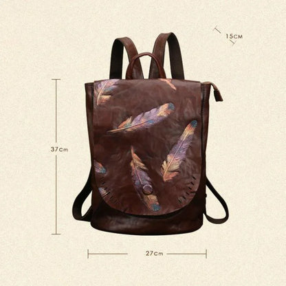 Mochila Pluma Vintage – Em Couro Genuíno Premium