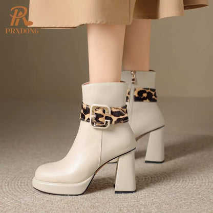 Bottes élégantes en cuir véritable Grace Daux