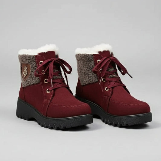 Terenne - Bottes rétro pour femmes avec doublure en laine