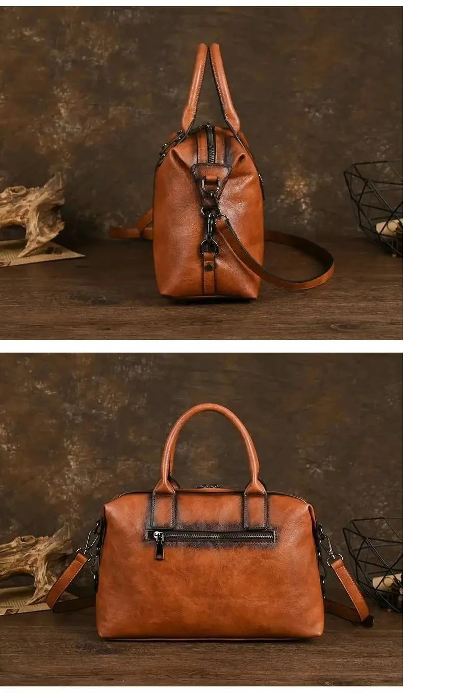 Mala Boston Carolina Vintage – Design Elegante de Alta Qualidade