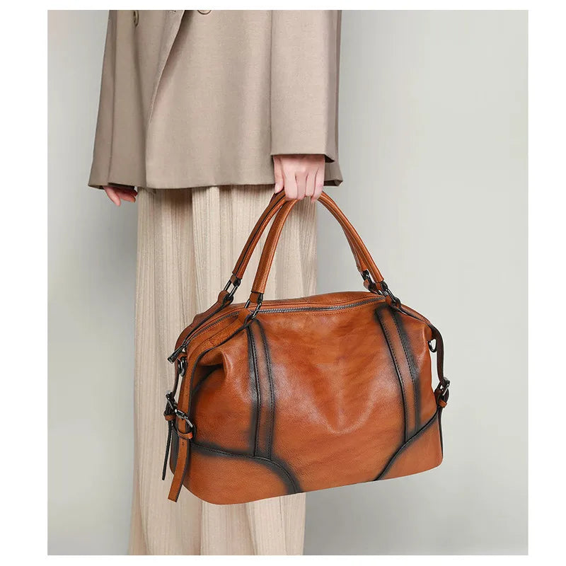 Bolsa Siena Vintage – Tote em Couro Genuíno Premium