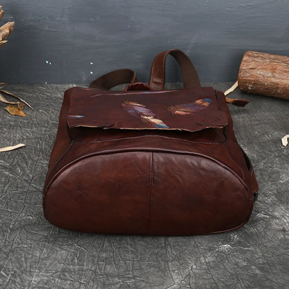 Mochila Pluma Vintage – Em Couro Genuíno Premium