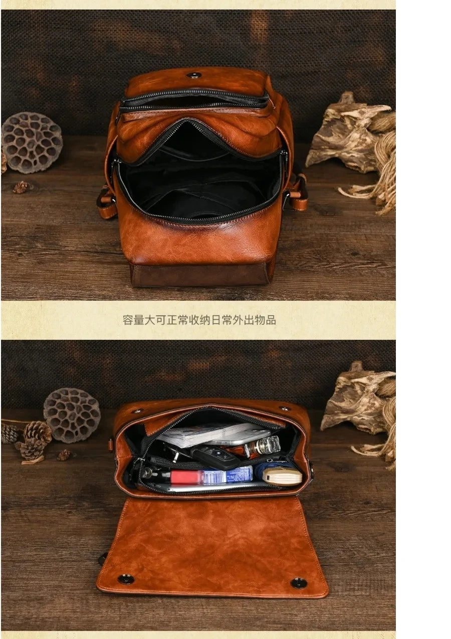 Mochila Geométrica Laura Vintage – Design Elegante de Alta Qualidade