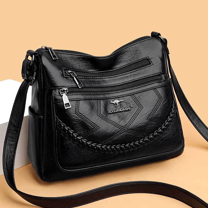 "Vera Soft" Bag - Luxurious Vegan Leather Women's Multi-Pocket Handbag