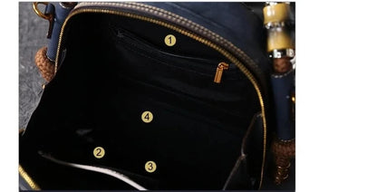 Mala Shell Oriental Mei Vintage – Em Couro Genuíno Premium