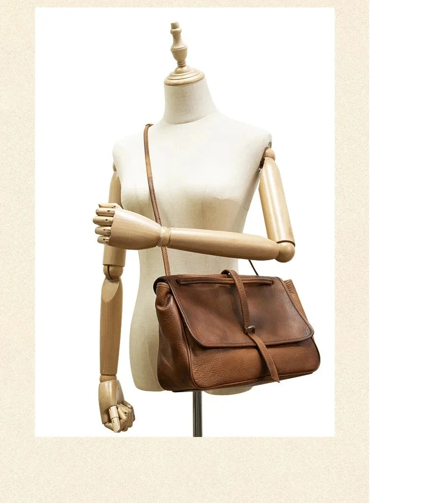 Mala Messenger Sofia Vintage – Em Couro Genuíno Premium