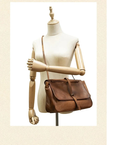 Mala Messenger Sofia Vintage – Em Couro Genuíno Premium