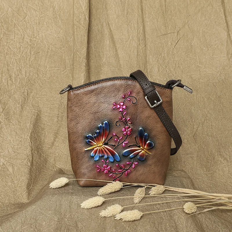 Mala Phone Aurora Vintage – Em Couro Genuíno Premium