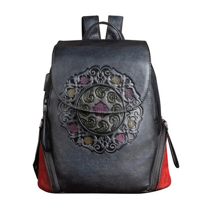 Mochila Hanami Vintage – Em Couro Genuíno Artesanal