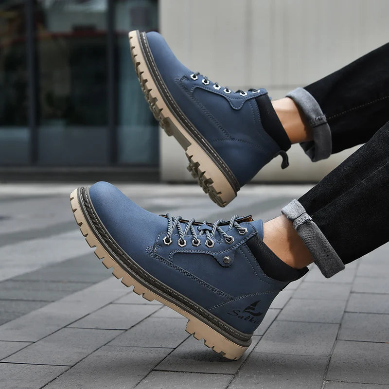 Lusitanna Cesar Boot - Bota Masculina Retro em Couro Split Leather