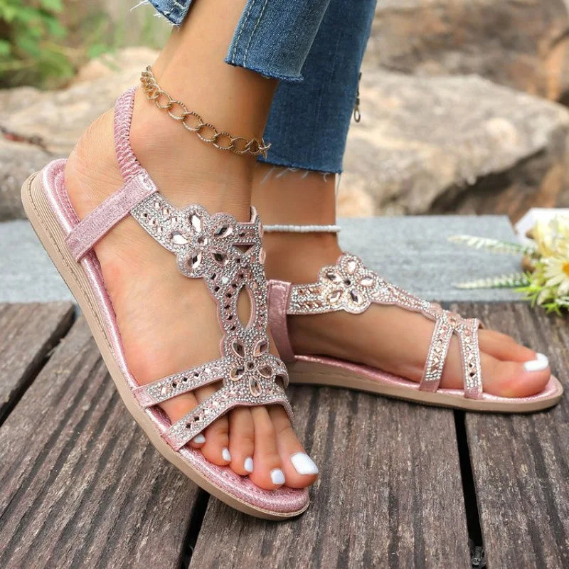 Crystal Breeze - Sandálias Elegantes com Cristais