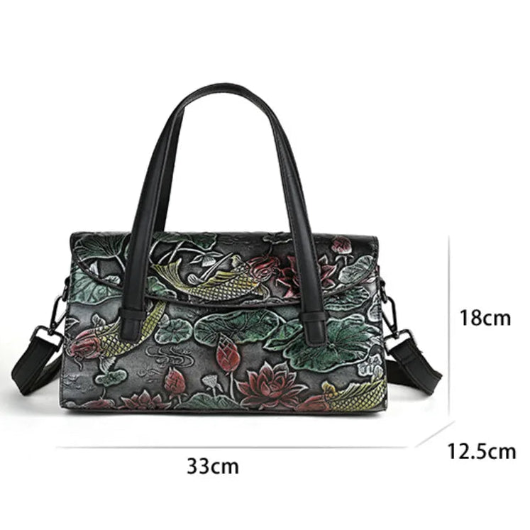 Mala Jade Oriental Vintage – Em Couro Genuíno Premium