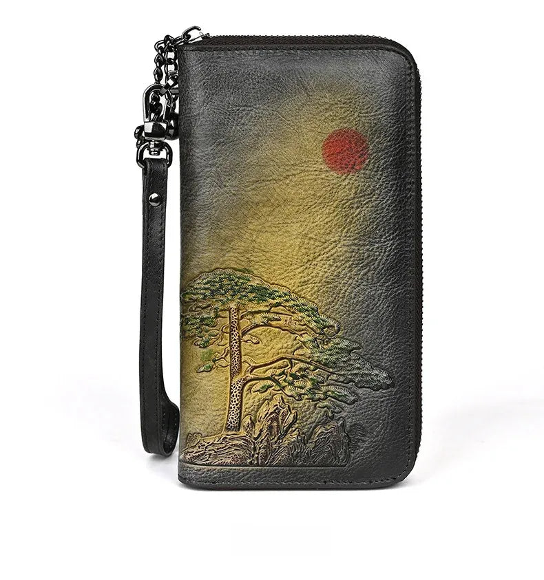 Carteira Aurora Vintage – Em Couro Genuíno Artesanal