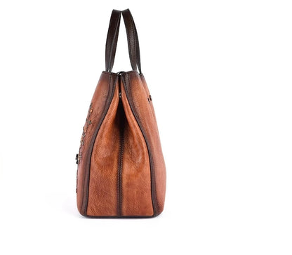 Mala Bucket Aurora Vintage – Em Couro Genuíno Premium