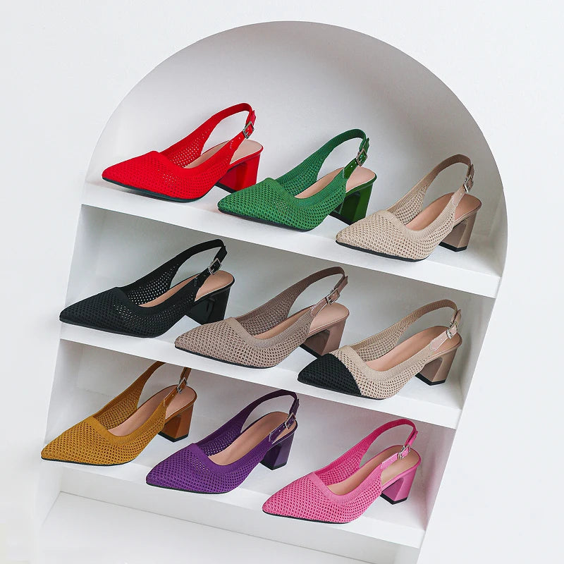 Sandrah - Very Elegant and Comfortable Mid-Heel Shoe