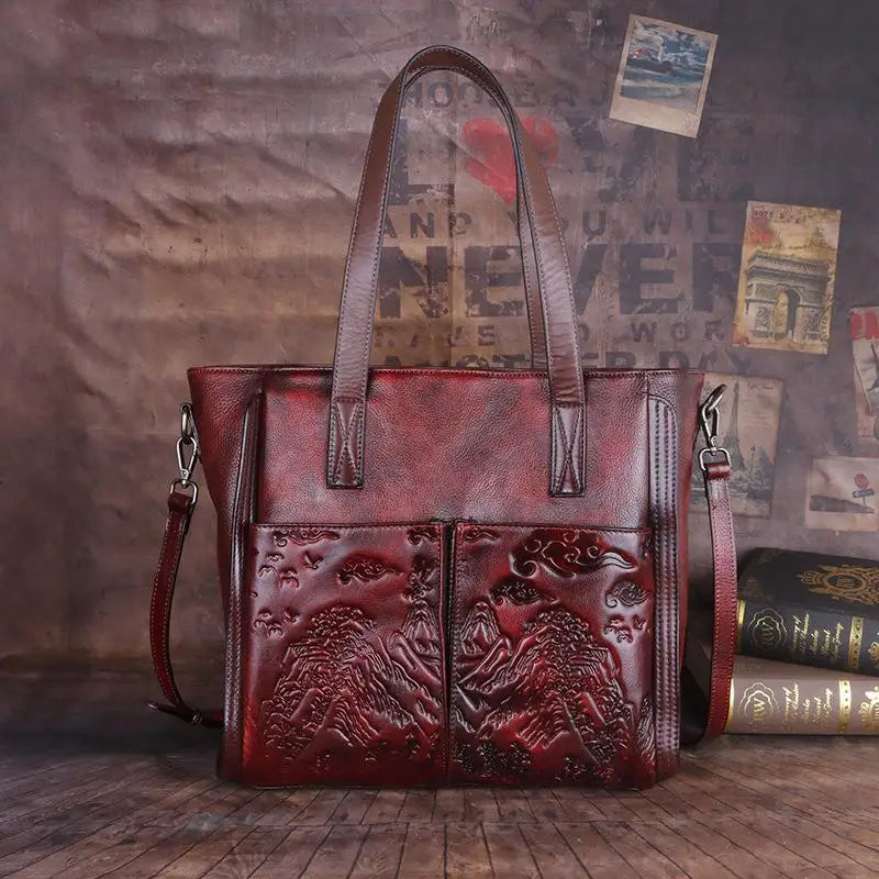 Mala Tote Victoria Vintage – Em Couro Genuíno Premium