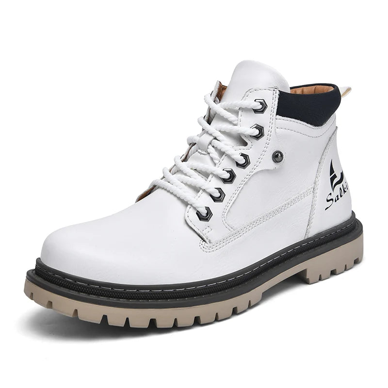 Lusitanna Cesar Boot - Bota Masculina Retro em Couro Split Leather
