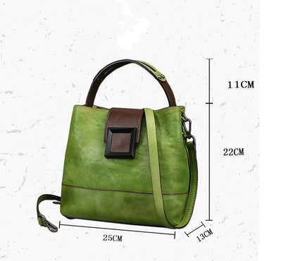 Bolsa Bucket Helena Vintage – Em Couro Genuíno Premium