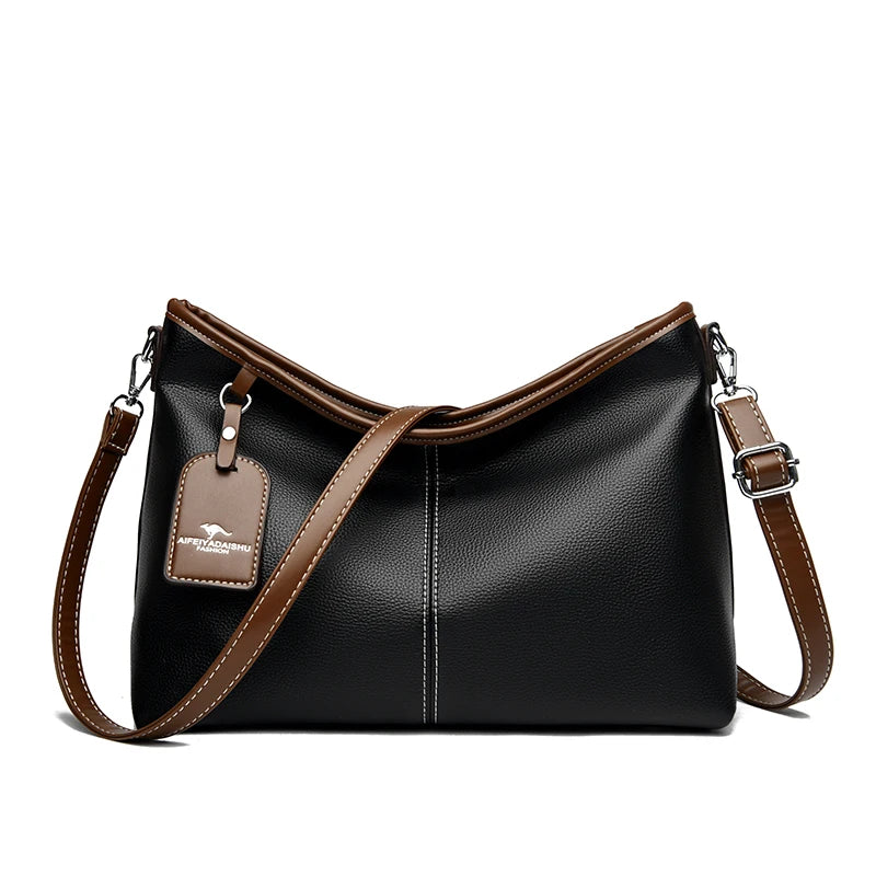Two-Tone Elegance Bucket Bag