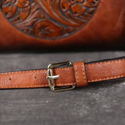 Mala Floral Camélia Vintage – Acabamento Elegante de Alta Qualidade