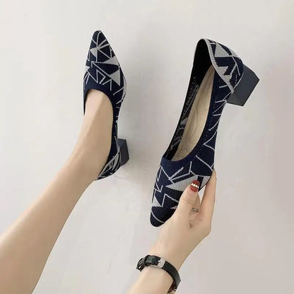 Yulia - Very Elegant and Comfortable Block Heel Shoe