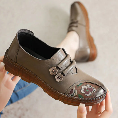 GKTINOO Women's Genuine Leather Comfortable Casual Loafers