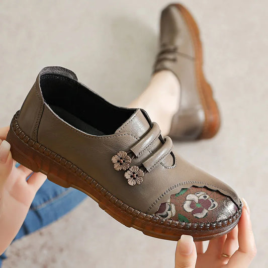 Mocassins en cuir véritable pour femmes GKTINOO, confortables et décontractés