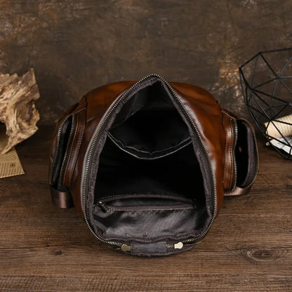 Mochila Clara Vintage – Em Couro Genuíno Premium