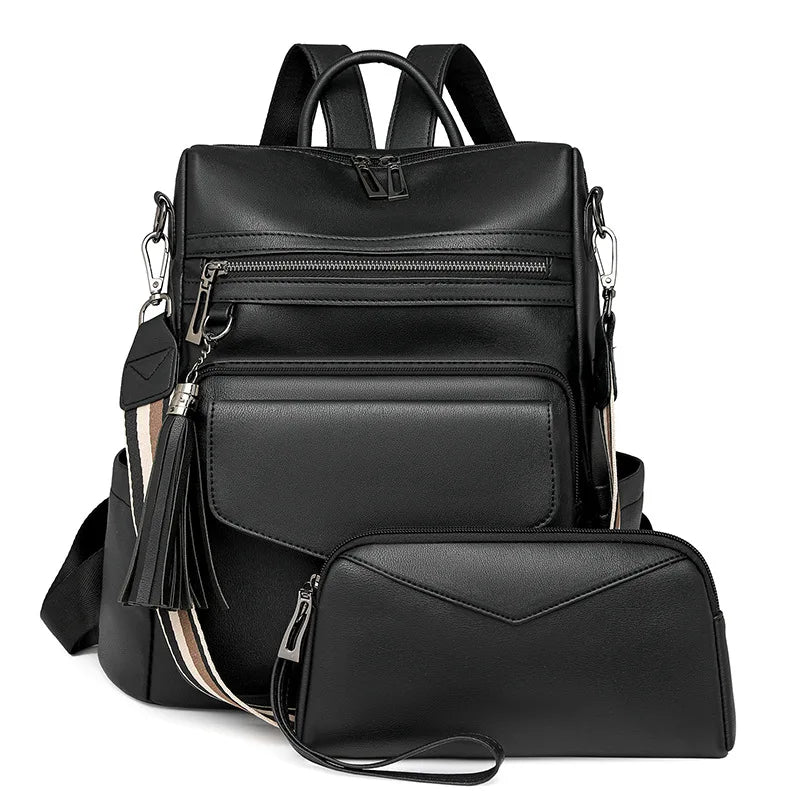 "Duo Fringe" Backpack – Style & Versatility for Travel and Everyday