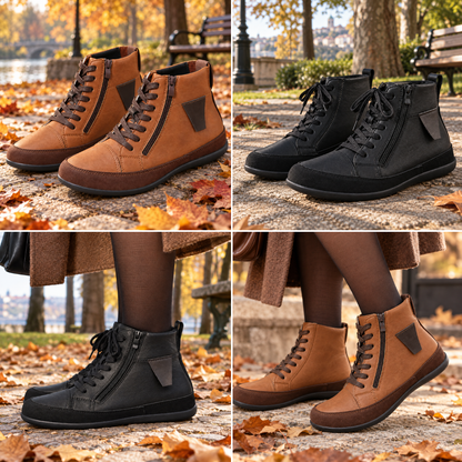 Isayara – Botins ankle super confortáveis em sintético